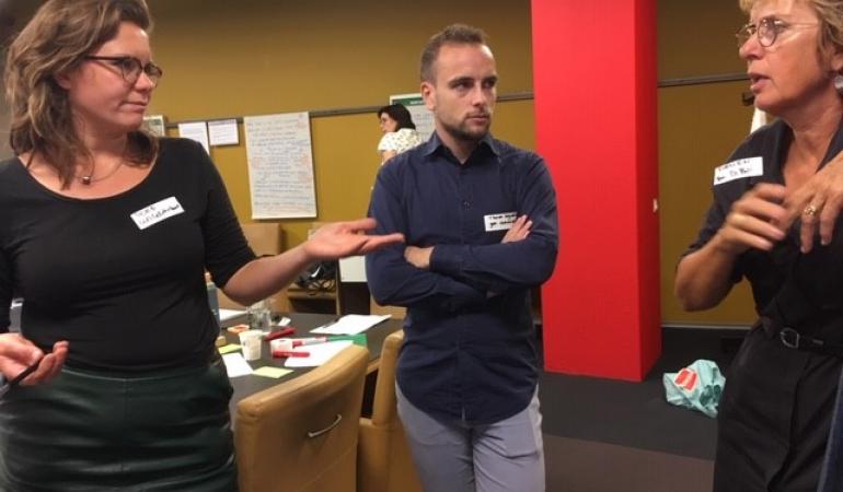 Het gebruikerspanel tijdens de werksessie ‘sociale leefomgeving’ (3 september 2019) Het gebruikerspanel tijdens de werksessie ‘sociale leefomgeving’ (3 september 2019)