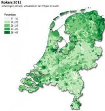 Landkaartje rokers